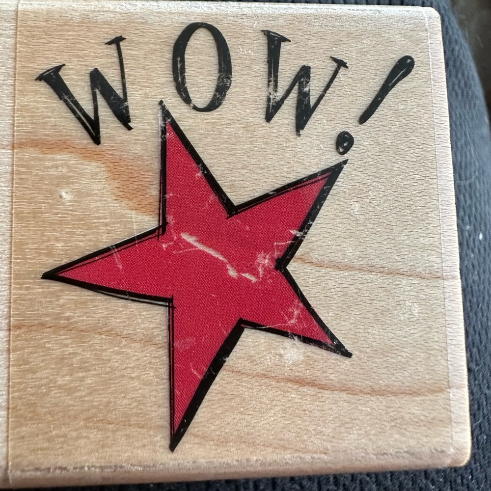 Stampabilities Rubber stamp: Wow! Star D1072 , NEW